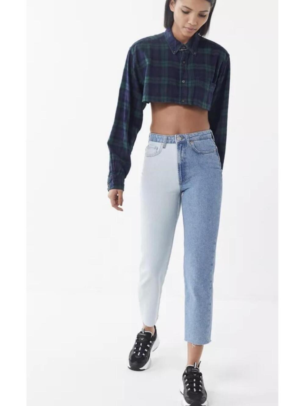 Pacsun Two Tone High Rise Straight-Leg Jean - Women's size 2